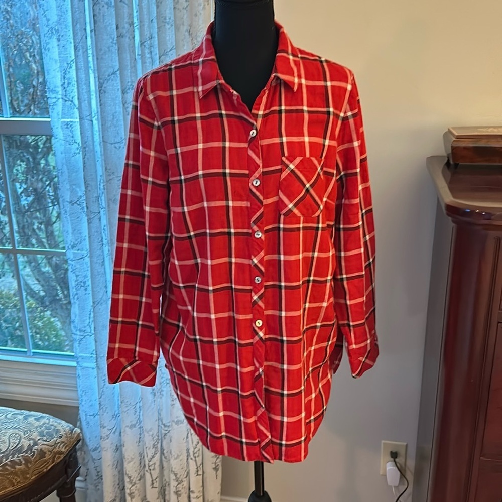 J Jill PM cotton tunic fully lined 21” chest 29” long